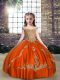 Orange Red Pageant Dress Wholesale Party and Wedding Party with Beading Off The Shoulder Sleeveless Lace Up