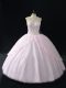 Clearance Ball Gowns Sleeveless Pink Vestidos de Quinceanera