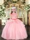 Floor Length Baby Pink Winning Pageant Gowns Scoop Sleeveless Zipper