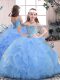 Super Tulle Sleeveless Floor Length Pageant Gowns and Beading