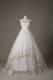 White Sweetheart Lace Up Beading and Lace and Hand Made Flower Wedding Dress Court Train Sleeveless