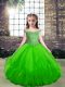 Charming Ball Gowns Off The Shoulder Sleeveless Tulle Floor Length Lace Up Beading Little Girl Pageant Dress