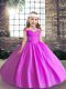 Excellent Ball Gowns Pageant Dress Womens Lilac Straps Tulle Sleeveless Floor Length Lace Up