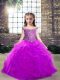 Purple Sleeveless Tulle Lace Up Pageant Dress Wholesale for Party and Wedding Party