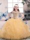 New Style Off The Shoulder Sleeveless Tulle Little Girl Pageant Gowns Beading Lace Up