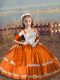Perfect Orange Red Straps Lace Up Beading and Embroidery Little Girls Pageant Gowns Sleeveless