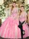 Ball Gowns Ball Gown Prom Dress Baby Pink Strapless Tulle Sleeveless Floor Length Lace Up