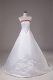 White Ball Gowns Beading and Embroidery Wedding Dresses Lace Up Satin Sleeveless