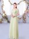 Tulle Short Sleeves Floor Length Dama Dress for Quinceanera and Lace and Belt