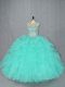 Sumptuous Sleeveless Lace Up Floor Length Beading Sweet 16 Quinceanera Dress