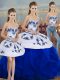 New Style Royal Blue Sleeveless Tulle Lace Up 15th Birthday Dress for Military Ball and Sweet 16 and Quinceanera
