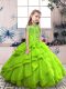 On Sale Organza Lace Up Little Girls Pageant Gowns Sleeveless Floor Length Beading