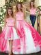 Tulle Sleeveless Floor Length Quinceanera Dresses and Lace and Ruffles