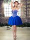Royal Blue Prom and Party with Beading Sweetheart Sleeveless Lace Up
