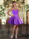 Vintage Purple Homecoming Party Dress Prom and Party with Appliques Sweetheart Sleeveless Lace Up