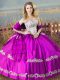 Gorgeous Purple Ball Gowns Sweetheart Sleeveless Satin Floor Length Lace Up Embroidery 15th Birthday Dress
