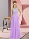 Simple Lavender Dress for Prom Prom and Party with Beading High-neck Sleeveless Zipper
