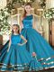 Gorgeous Tulle Sleeveless Floor Length Sweet 16 Dresses and Ruffled Layers