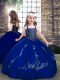 Floor Length Ball Gowns Sleeveless Royal Blue Little Girls Pageant Dress Wholesale Lace Up