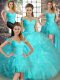 Amazing Off The Shoulder Sleeveless Organza Sweet 16 Quinceanera Dress Beading and Ruffles Lace Up