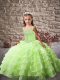 Beading and Ruffled Layers Pageant Gowns For Girls Lace Up Sleeveless Brush Train