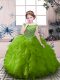 Cheap Floor Length Ball Gowns Sleeveless Green Pageant Dress Womens Zipper