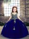 Sleeveless Appliques Lace Up Little Girl Pageant Gowns