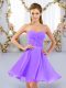 Lavender Damas Dress Wedding Party with Ruching Sweetheart Sleeveless Lace Up