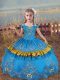 Baby Blue Off The Shoulder Neckline Beading and Embroidery Little Girls Pageant Dress Wholesale Sleeveless Lace Up