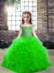 Most Popular Green Ball Gowns Tulle Off The Shoulder Sleeveless Beading Floor Length Lace Up Winning Pageant Gowns