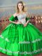 Eye-catching Ball Gowns Sweetheart Sleeveless Satin Floor Length Lace Up Beading and Embroidery 15th Birthday Dress
