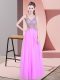 Most Popular Sleeveless Zipper Floor Length Beading Prom Party Dress