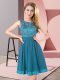 Amazing Scoop Sleeveless Chiffon Wedding Guest Dresses Beading and Appliques Backless