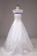 Fine Ball Gowns Sleeveless White Bridal Gown Brush Train Lace Up