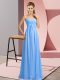 Best Selling Chiffon Sweetheart Sleeveless Lace Up Beading Formal Dresses in Blue