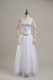 Traditional Floor Length White Wedding Dress Tulle Sleeveless Beading