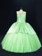 Romantic Floor Length Lace Up Sweet 16 Dress for Sweet 16 and Quinceanera with Beading