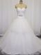 Traditional White Sleeveless Beading and Lace Clasp Handle Wedding Dresses