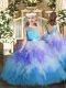 Adorable Sleeveless Floor Length Ruffles Backless Kids Formal Wear with Multi-color