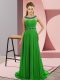 Green Scoop Neckline Beading Evening Dress Sleeveless Zipper