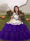 On Sale Ball Gowns Pageant Dress for Teens Purple Straps Tulle Sleeveless Floor Length Lace Up