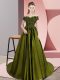 Olive Green Sweet 16 Quinceanera Dress Sweet 16 and Quinceanera with Lace Off The Shoulder Sleeveless Zipper