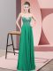 Turquoise Chiffon Zipper Sweetheart Sleeveless Floor Length Formal Dresses Beading
