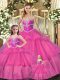 Edgy Sleeveless Beading Lace Up 15 Quinceanera Dress