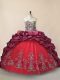 Taffeta and Tulle Sleeveless Quinceanera Dresses Brush Train and Beading and Pick Ups