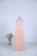Stylish Peach Sleeveless Tulle Zipper Quinceanera Court Dresses for Wedding Party