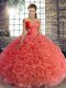 Sleeveless Lace Up Floor Length Beading Quince Ball Gowns
