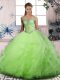 Dazzling Beading and Ruffles Quinceanera Gown Lace Up Sleeveless Floor Length