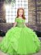 Ball Gowns Pageant Dress for Teens Off The Shoulder Organza Sleeveless Floor Length Lace Up