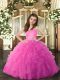 Sleeveless Ruffles Lace Up Little Girls Pageant Gowns